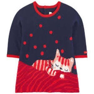 Catimini Navy Blue Knitted Dress